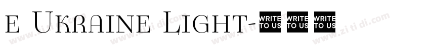 e Ukraine Light字体转换